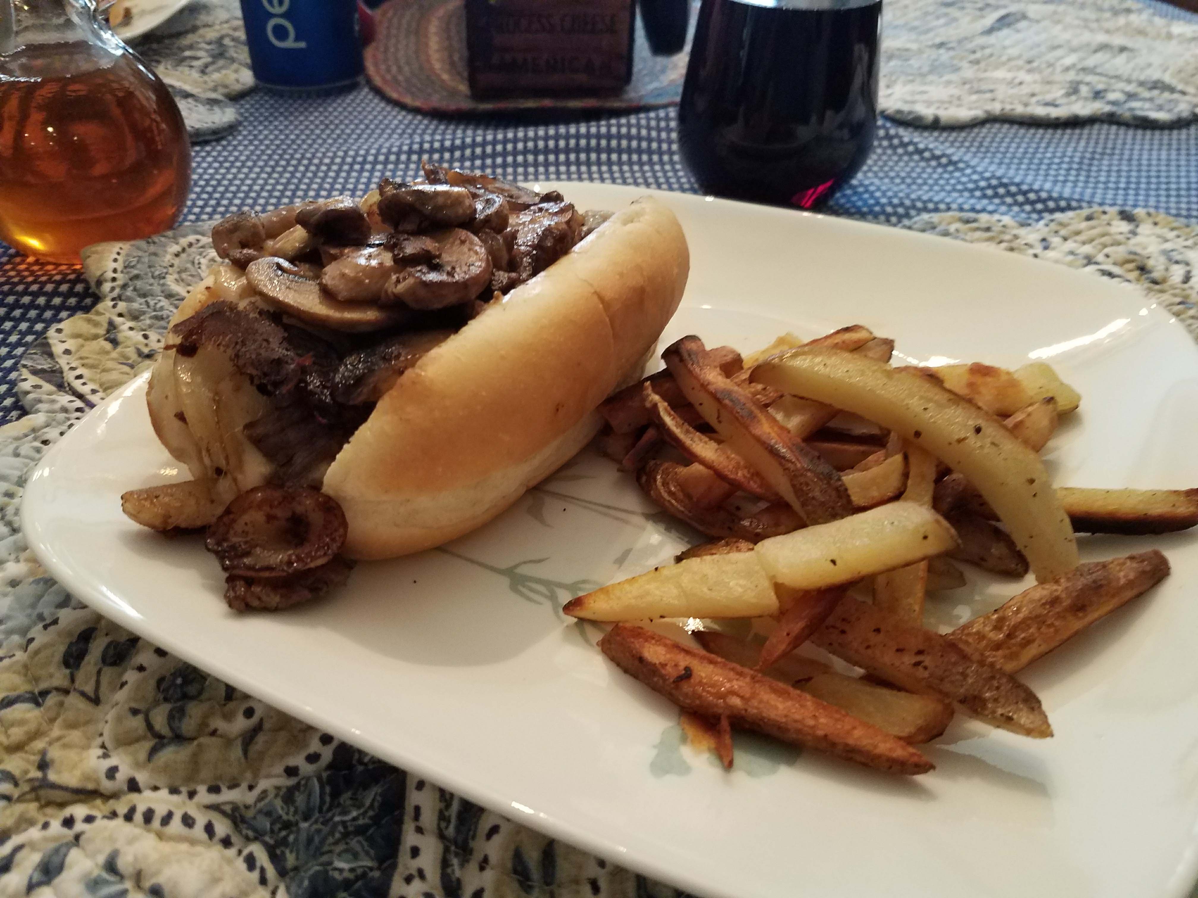 Cheese Steaks on the Flat Top